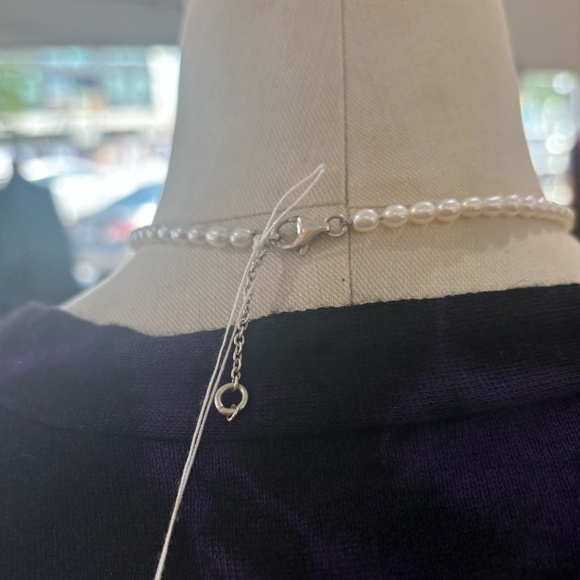 Coreterno Freshwater Pearl and Sterling Silver "STAY PUNK" Necklace - Picture 2 of 2